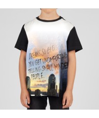 Pamuklu Urban Temalı Çocuk Tişört | Rahat Kalıp