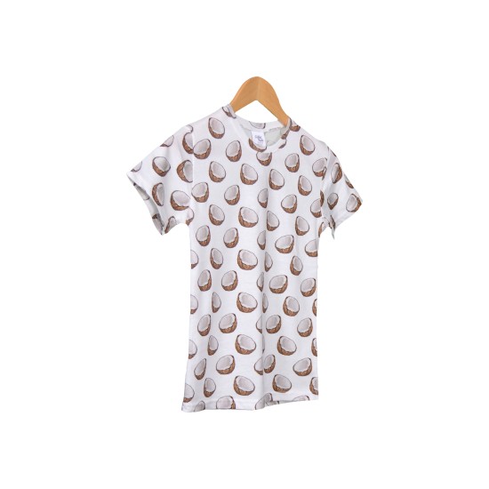 Pamuklu Günlük İkili Çocuk Takımı | Coconat Desen | Tişört: %100 Pamuk, Şort: %95 Pamuk %5 Likra