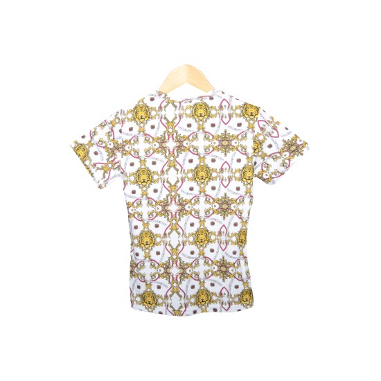 Pamuklu Günlük İkili Çocuk Takımı | Versace Desen | Tişört: %100 Pamuk, Şort: %95 Pamuk %5 Likra