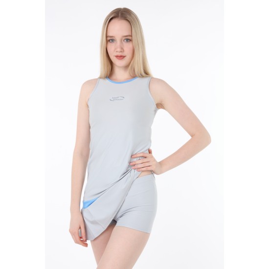 Kadın Gri Şortlu Tenis Elbisesi