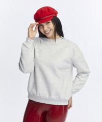 Kadife True Self Love Desenli Gri Melanj Yumuşak Dokulu Regular Fit Bisiklet Yaka Kadın Sweatshirt Kadife True Self Love Desenli Gri Melanj Yumuşak Dokulu Regular Fit Bisiklet Yaka Kadın Sweatshirt