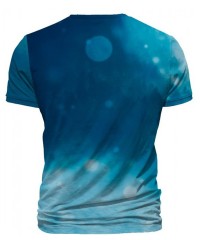 Mavi Kurt Baskılı Slim Fit Tişört | Uniseks