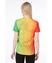 Hippi Aslan Baskılı Çok Renkli Slim Fit Tişört | Uniseks