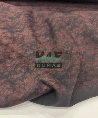 Baskılı 3 İplik Şardonlu Kumaş | Kızıl Batik Efekt Baskılı 3 İplik Şardonlu Kumaş | Kızıl Batik Efekt
