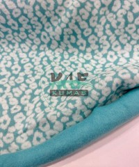 Baskılı 3 İplik Şardonlu Kumaş | Aqua Leopar Baskılı 3 İplik Şardonlu Kumaş | Aqua Leopar
