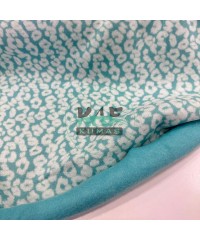 Baskılı 3 İplik Şardonlu Kumaş | Aqua Leopar