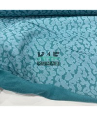 Baskılı Penye Şardonlu İki İplik Kumaş | Beyaz Noktalar