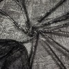 Gümüş Varak Baskılı Siyah Tül Kumaş |  A-04