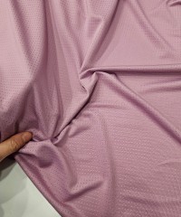 Penye Polyester Delikli Süprem Kumaş | Puslu Lila | A-06