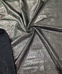 Penye Gümüş Sıvama Baskı İnce Süprem Kumaş | A-09