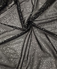 Küçük Yıldız Varak Baskı Tül Kumaş | A-10