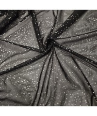 Küçük Yıldız Varak Baskı Tül Kumaş | A-10