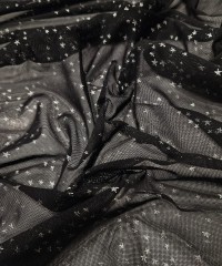 Küçük Yıldız Varak Baskı Tül Kumaş | A-10