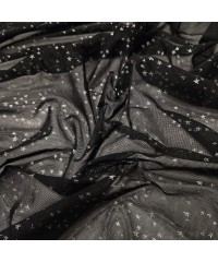 Küçük Yıldız Varak Baskı Tül Kumaş | A-10