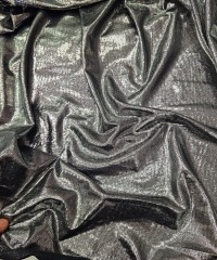 Penye Gümüş Sıvama Baskı İnce Süprem Kumaş | A-09