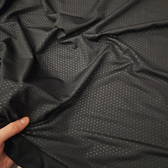 Siyah Mat Puantiye Lyc Süprem Kumaş | A-12
