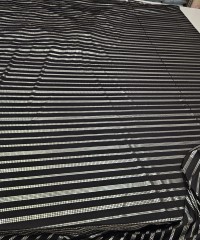 Penye Gümüş Noktalı Çizgi Süprem Kumaş | 200x145 cm | A-05-2