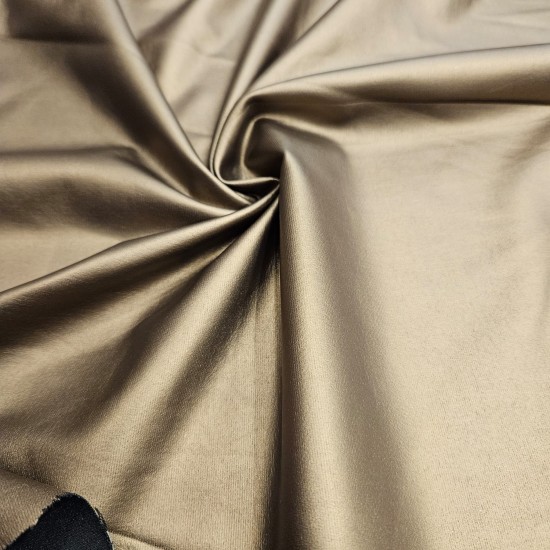 Bej Kaplama Baskı Siyah İnterlok Kumaş | R1-05