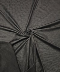 Geometrik Desen-1 Siyah Lyc Süprem Kumaş | R1-13