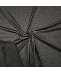 Geometrik Desen-1 Siyah Lyc Süprem Kumaş | R1-13