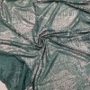 Gümüş Duvar Baskılı Zümrüt Tül Kumaş |  A-22