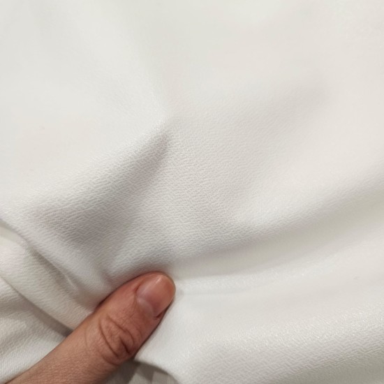 Suni Deri Görünümlü Ekru Kaplama İnterlok Kumaş | R1-08