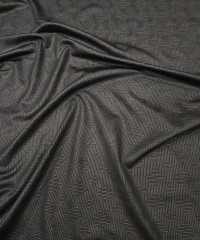 Geometrik Desen-1 Siyah Lyc Süprem Kumaş | R1-13