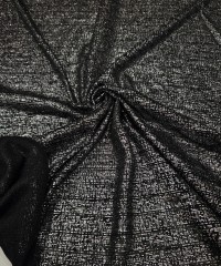 Gümüş Varaklı Delikli Süprem Kumaş | R1-14