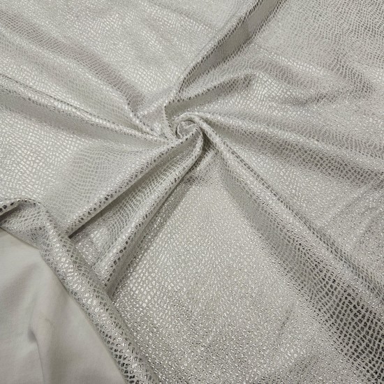 Gümüş Çıngırak Baskı İnterlok Kumaş | R1-17