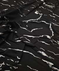 Gümüş Dalga Desen Lyc Süprem Kumaş | A-16