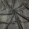 Yılan Gümüş Baskı Siyah Süprem Parça Kumaş | 1 mt