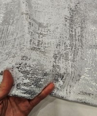 Gümüş Baskılı Kaşkorse Kumaş | A-21