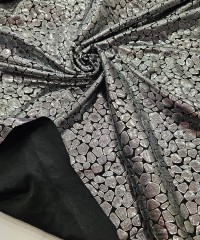 Gümüş Varak Mozaik Desen Süprem Kumaş | B-5