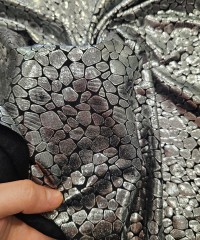 Gümüş Varak Mozaik Desen Süprem Kumaş | B-5