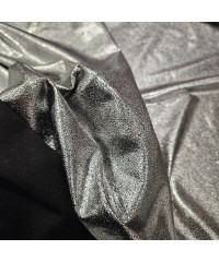 Gümüş Kumlama Desen Siyah Süprem Kumaş | B-8