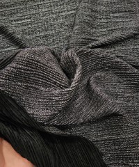 Gümüş Varak Noktalı Kraş İnce Süprem Kumaş | R2-1