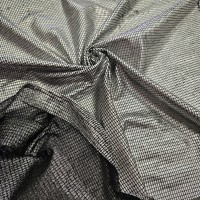 Gümüş Sim+Varak Dikdörtgen Desen Outlet Tül Kumaş |  R2-4