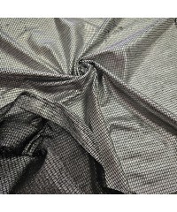 Gümüş Sim+Varak Dikdörtgen Desen Outlet Tül Kumaş |  R2-4