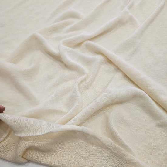 Krem Jakarlı Süprem Parça Kumaş | 200x150 cm