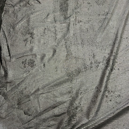 Gümüş Sim+Varak Dikdörtgen Desen Outlet Tül Kumaş |  R2-4