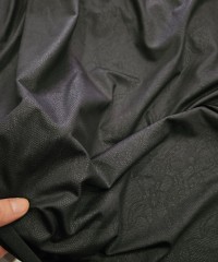 Mat Kaplama Baskı Dantel Desen Siyah Süprem Kumaş | B-13