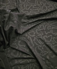 Mat Kaplama Baskı Leopar Desen Siyah Süprem Kumaş | B-14