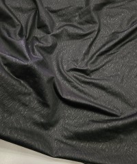 Mat Kaplama Baskı İnce Dal Desen Siyah Süprem Kumaş | B-15