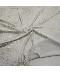 Açık Altın Batik Desen Beyaz Ribana Kumaş | C3-2