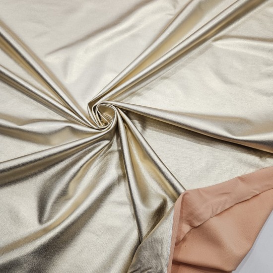 Açık Altın Renk Sıvama Kaplama Somon Zemin Süprem Kumaş | R3-4