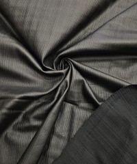 Siyah Suni Deri Görünümlü Desen Ribana Görünümlü Parça Kumaş 