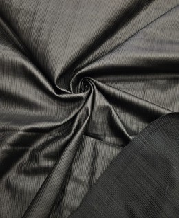 Siyah Suni Deri Görünümlü Desen Ribana Görünümlü Parça Kumaş 