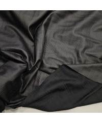 Siyah Suni Deri Görünümlü Desen Ribana Görünümlü Parça Kumaş 