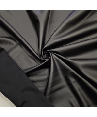 Siyah Deri Görünümlü Kaplama Baskı Siyah İnterlok Kumaş