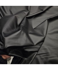 Siyah Deri Görünümlü Kaplama Baskı Siyah İnterlok Kumaş